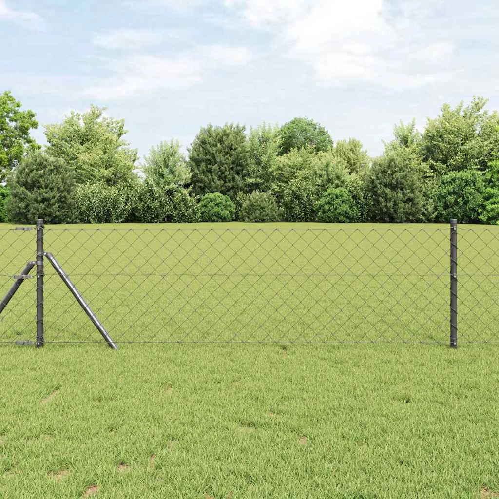 Zaunpfosten Set 2500 x 3,2 x 80 cm in Grau