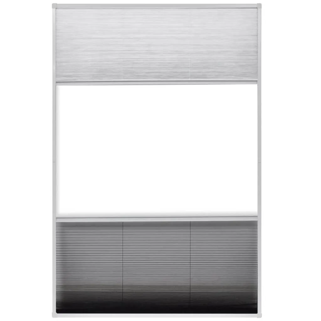 Insektenschutz-Plissee für Fenster Jalousie Aluminium 80x120 cm