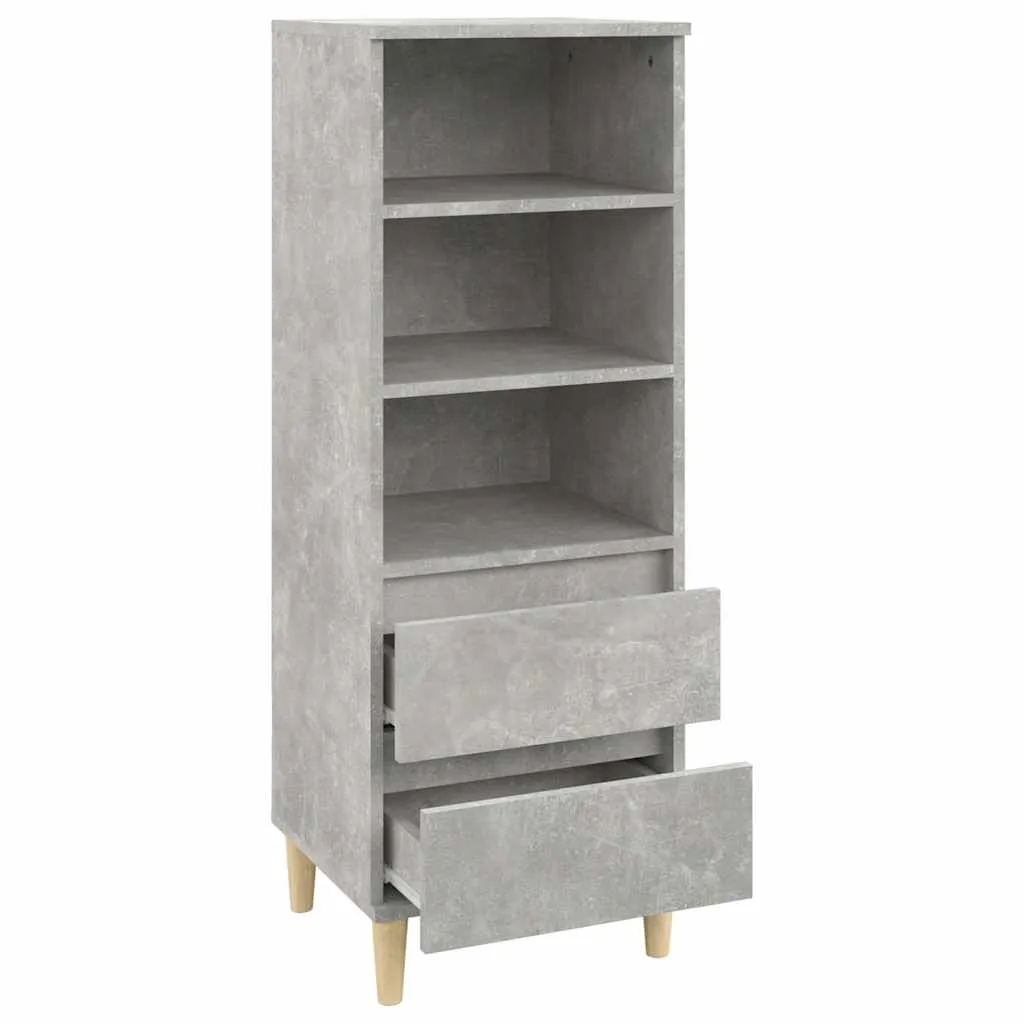 Highboard Betongrau 40x36x110 cm Holzwerkstoff