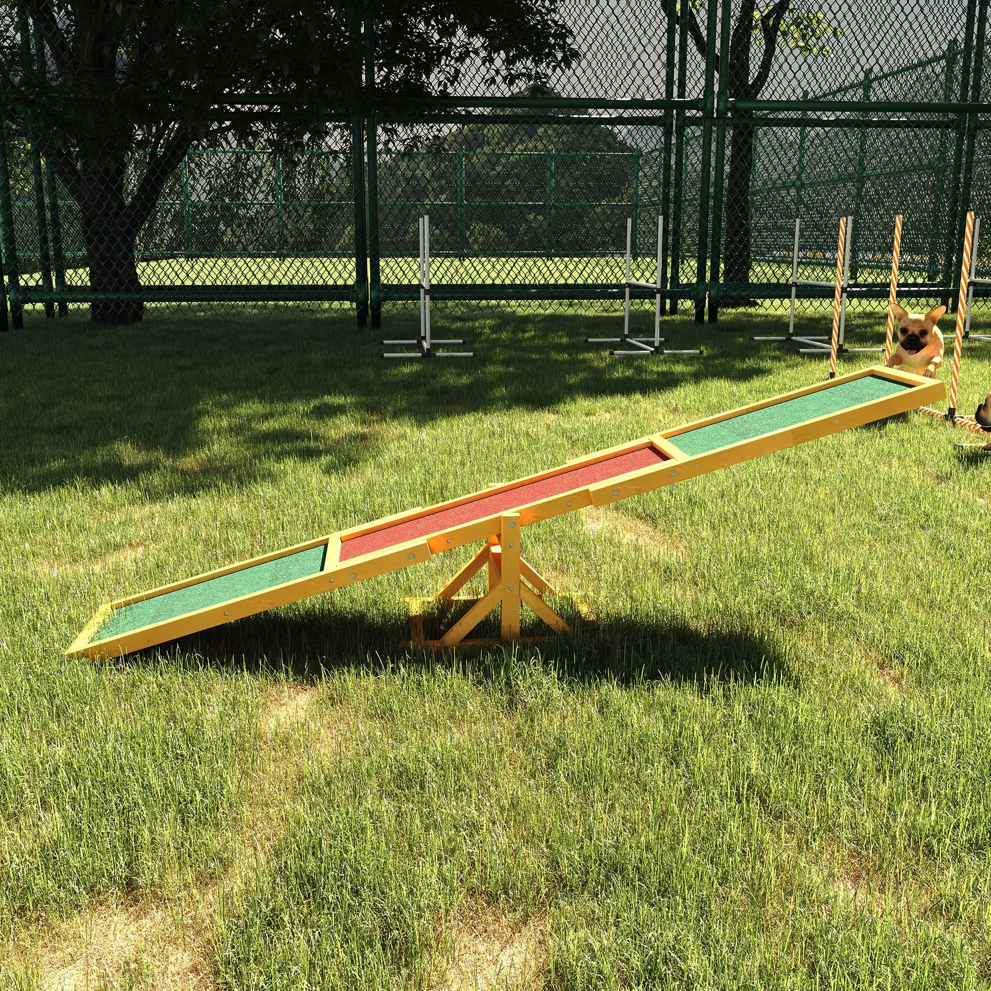 Hundewippe für Agility Training aus Tannenholz, 180 x 30 cm