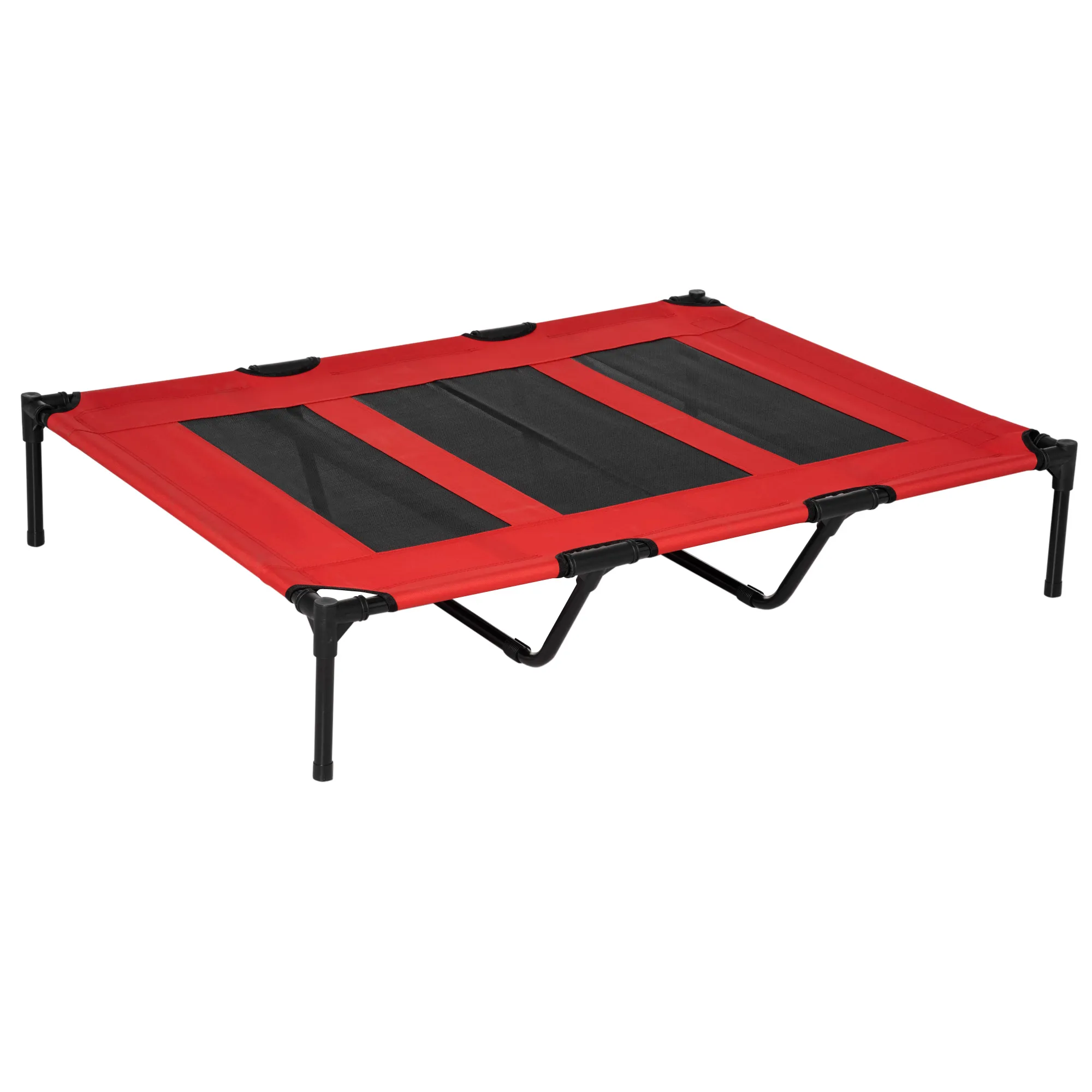 Hundeliege Outdoor erhöht, Oxford & Texteline, 122x92x23 cm, Rot