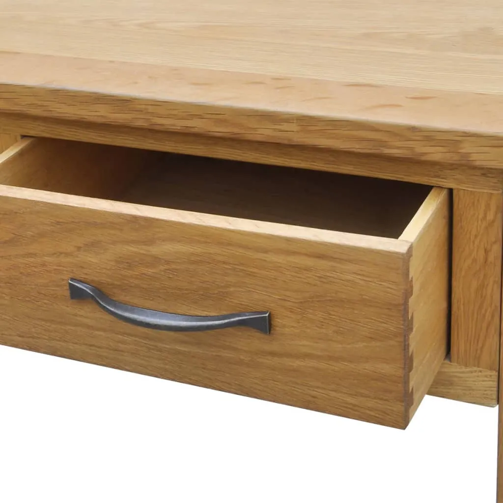 Frisiertisch Set aus Echtholz in natürlicher Eiche 86x40x80 cm
