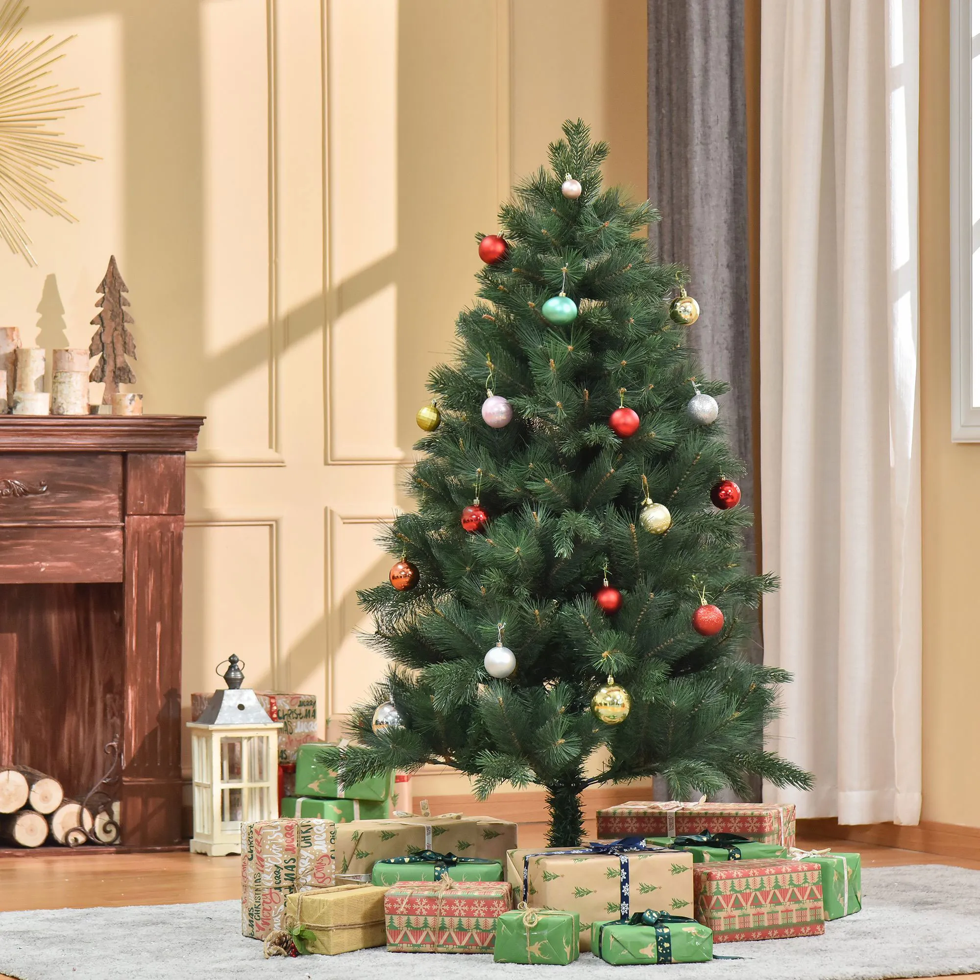 Künstlicher Weihnachtsbaum Tanne Ø90 x 180 cm Kunststoff Grün