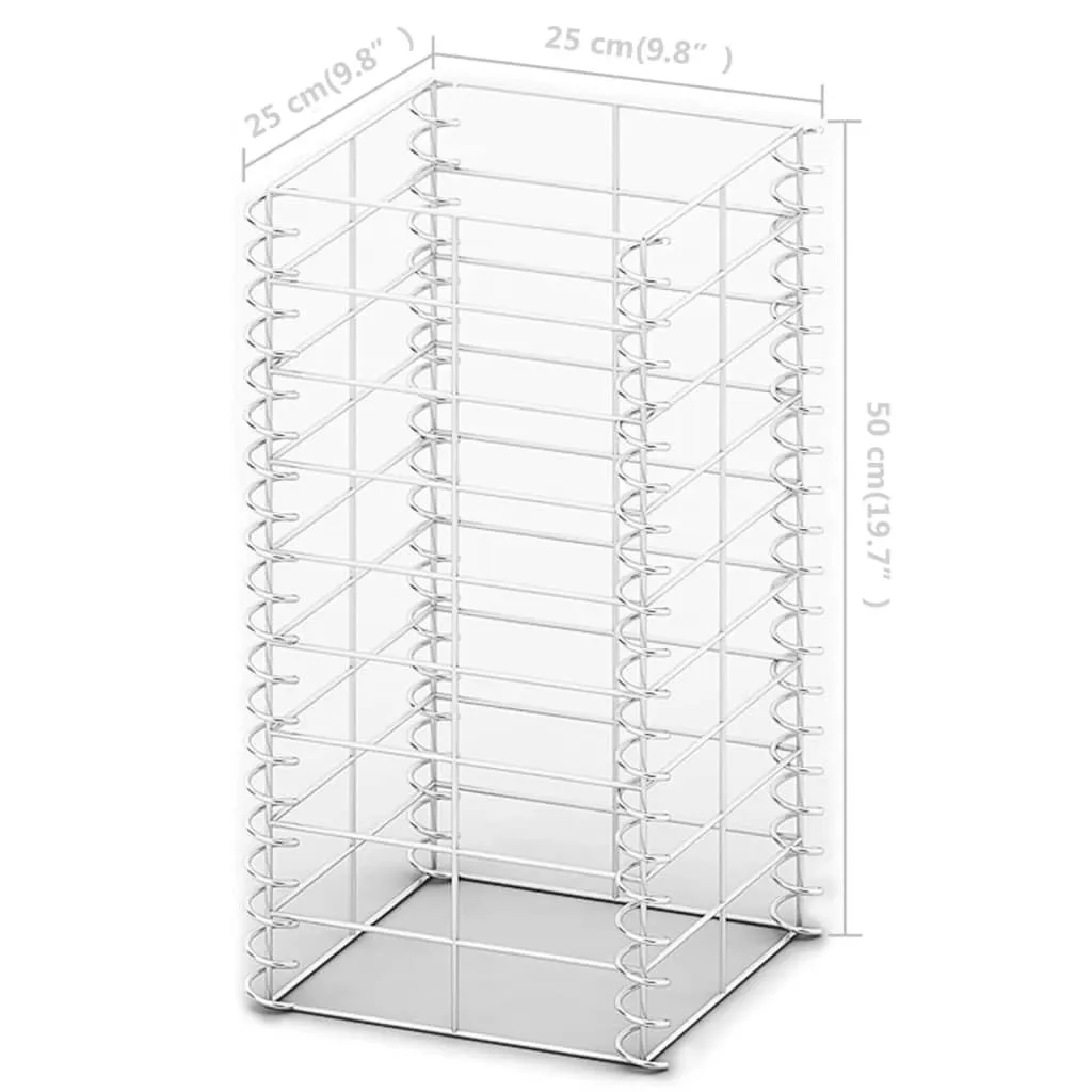 Gabionenkorb-Set 25 x 25 x 50 cm aus verzinktem Stahl