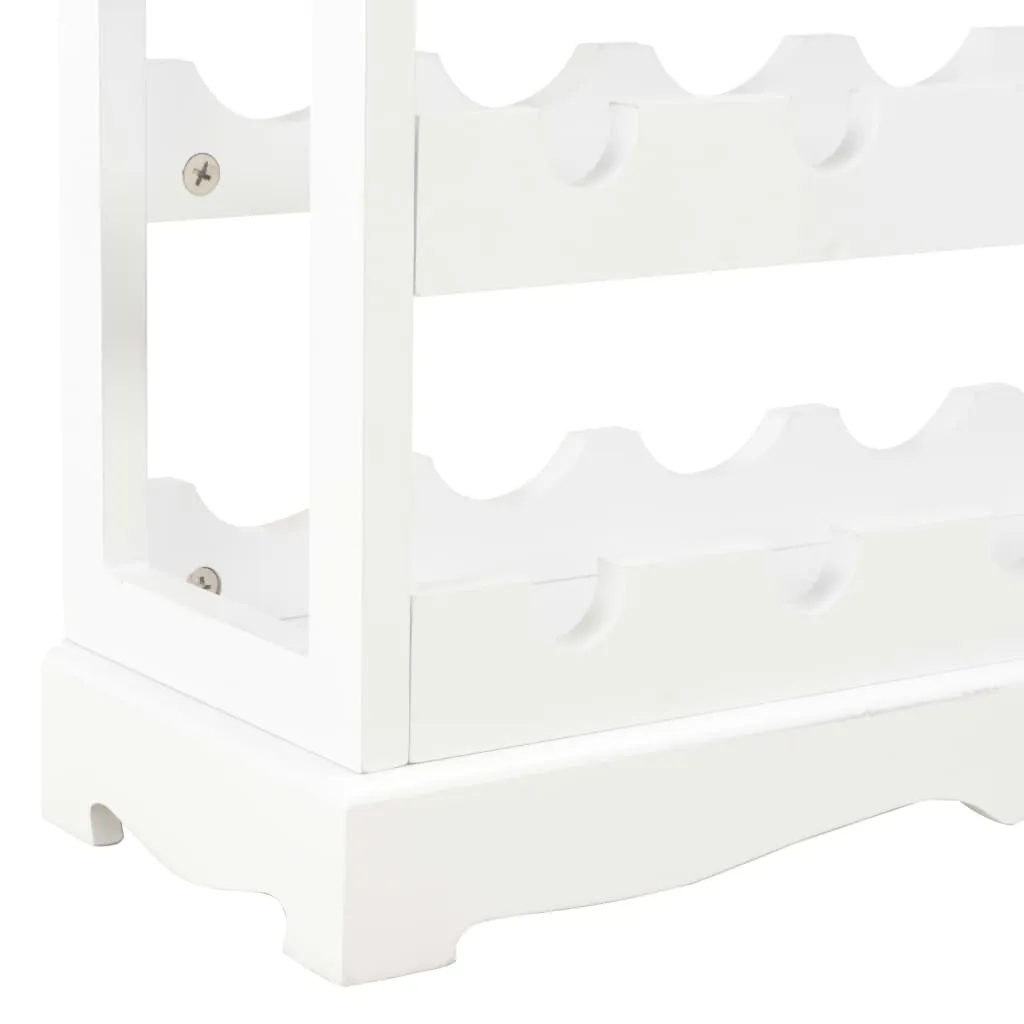 Offenes Weinregal 70 x 22,5 x 70,5 cm in Braun und Weiß aus MDF