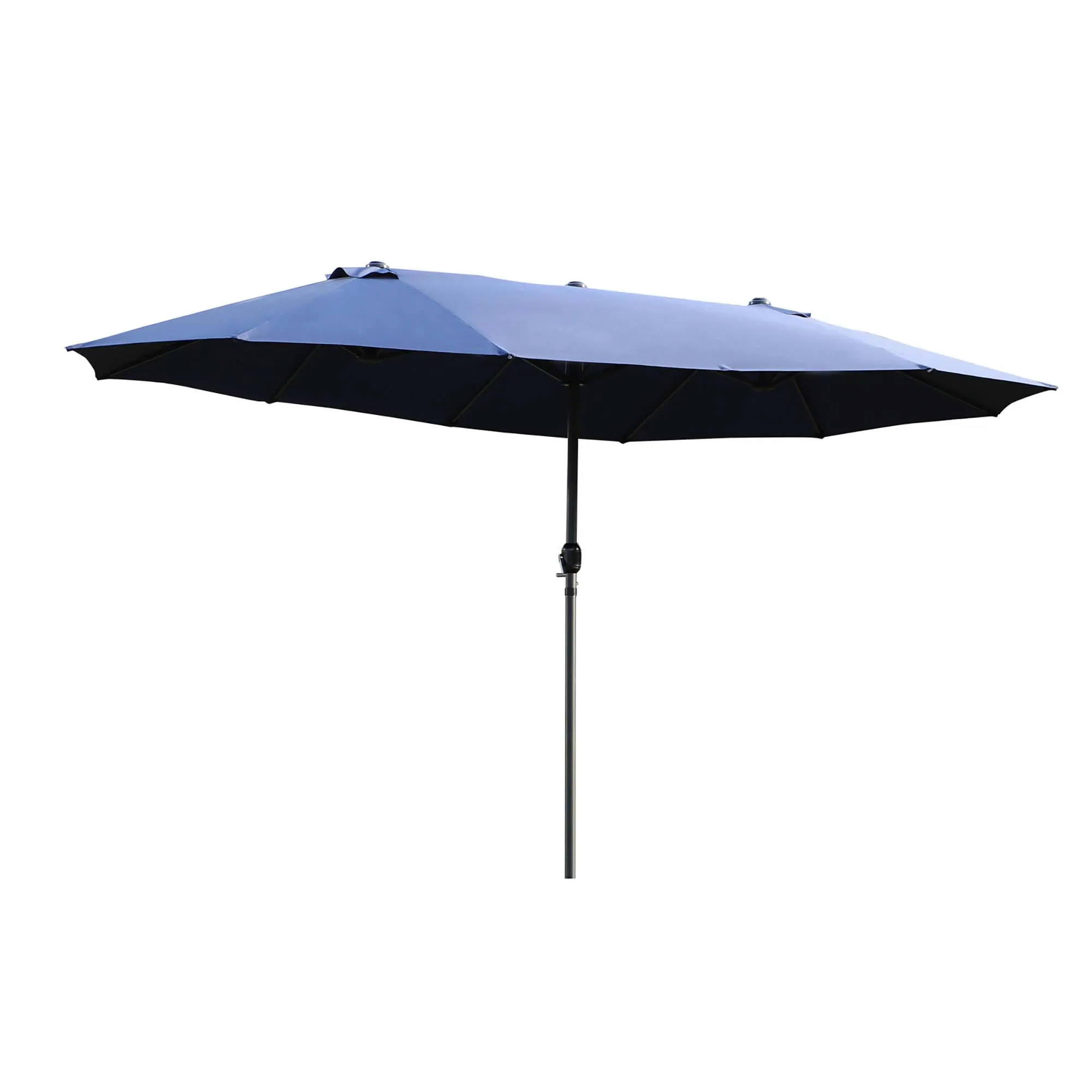 Doppel-Sonnenschirm 460x270 cm Blau für Garten und Terrasse