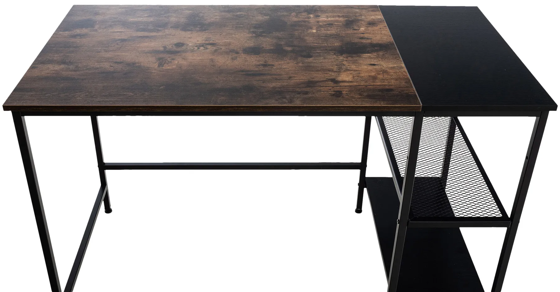 Schreibtisch Oviedo 120x60 cm schwarz/braun