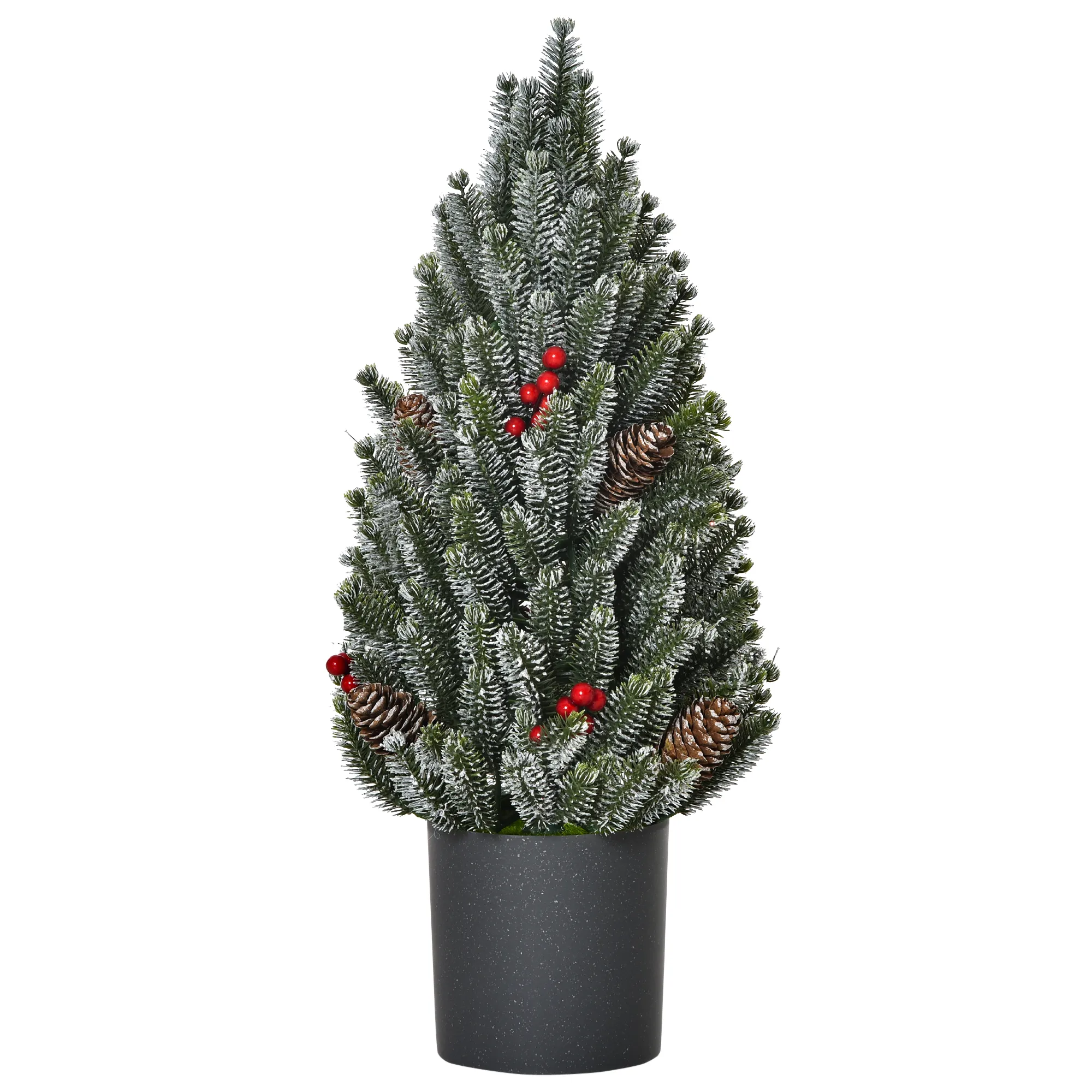 Mini Weihnachtsbaum künstlich mit Übertopf, 50 cm, Grün