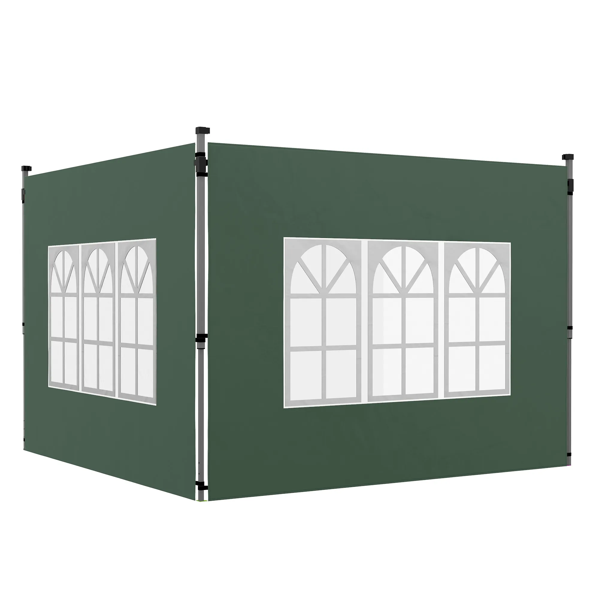 Pavillon Seitenwände 295x195 cm Grün für 3x3 m und 3x4 m