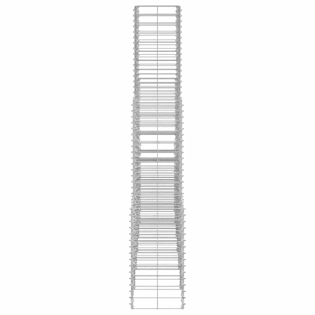 Gabionenkorb-Set verzinkter Stahl 25x25x50/100/150 cm, 6-teilig