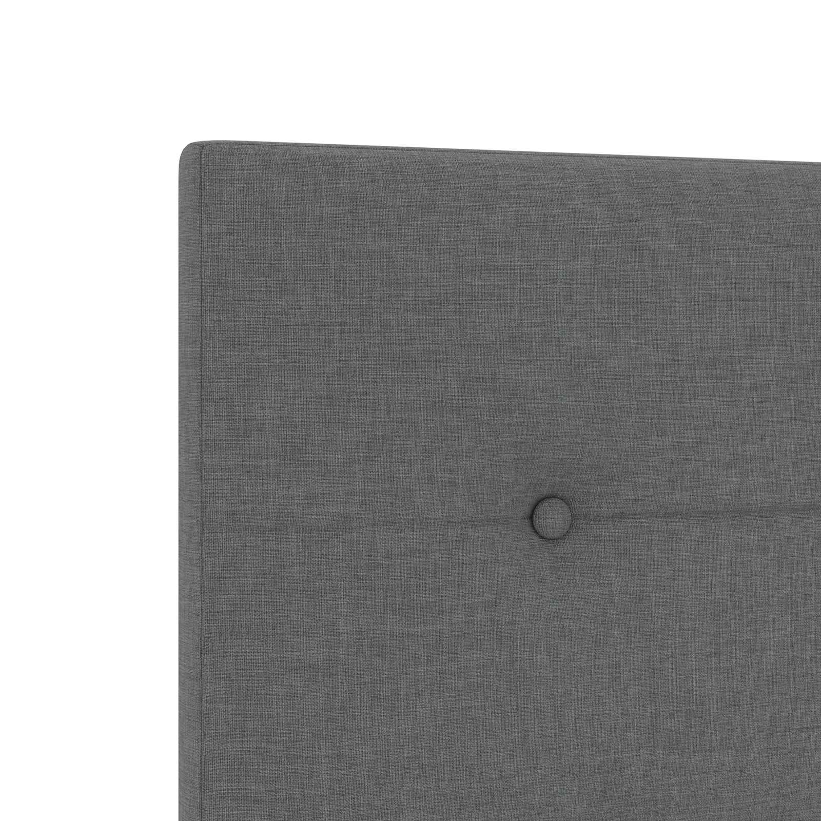 Boxspringbett 120x200 cm mit Topper, Dunkelgrau, Mittelhart