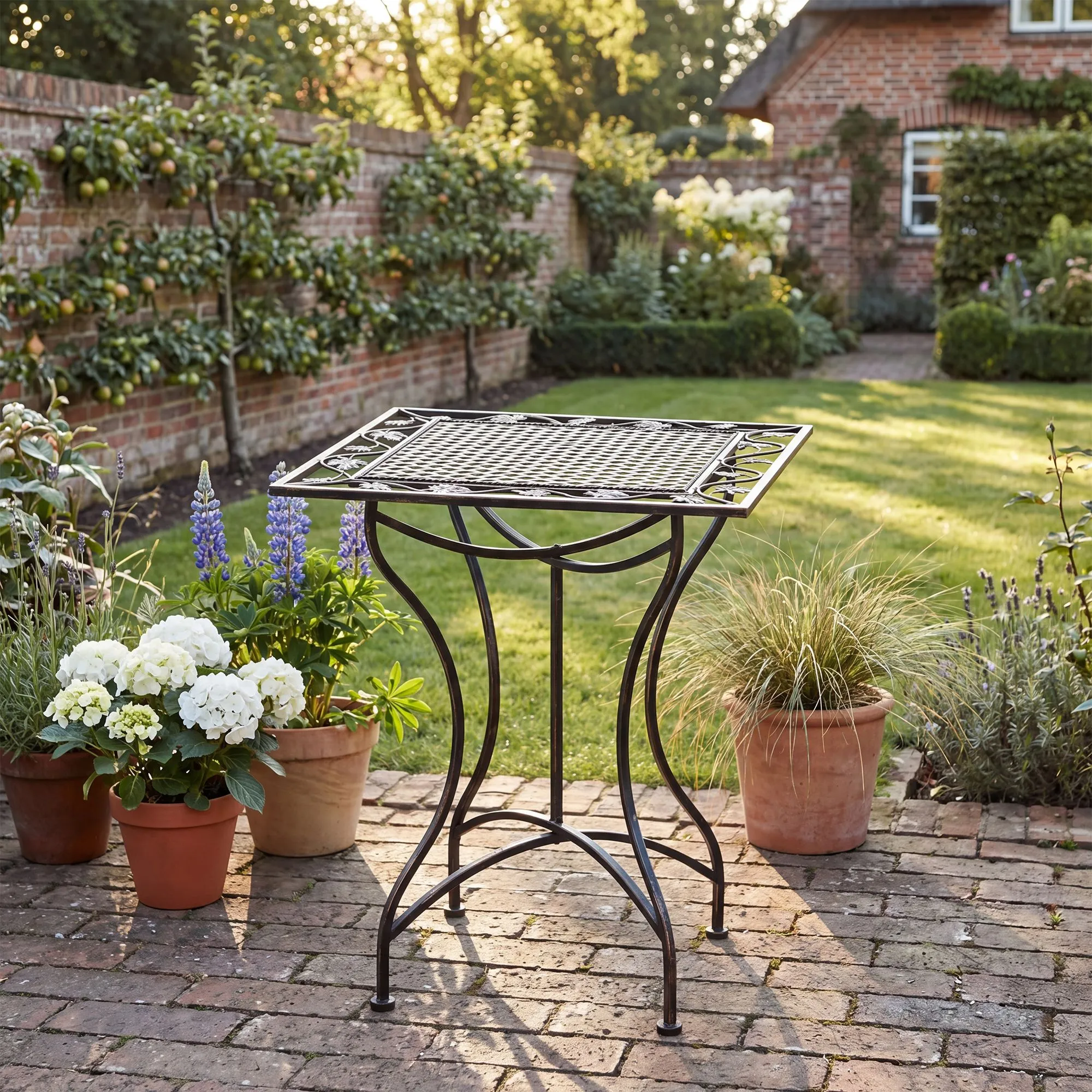 Gartentisch Asina Bistrotisch 60x60x72 cm bronze