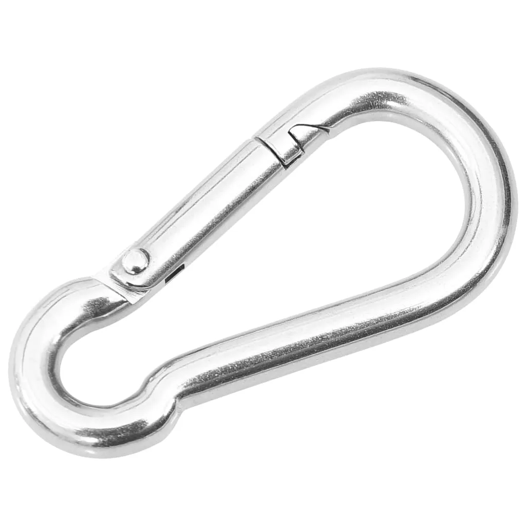 Sonnensegel Montagesatz Edelstahl 65x40 mm Silber Zubehörset