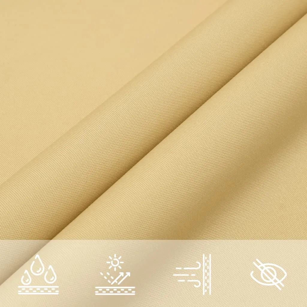 Sonnensegel Sand 4x4 m aus Polyester-Oxford mit PU-Beschichtung