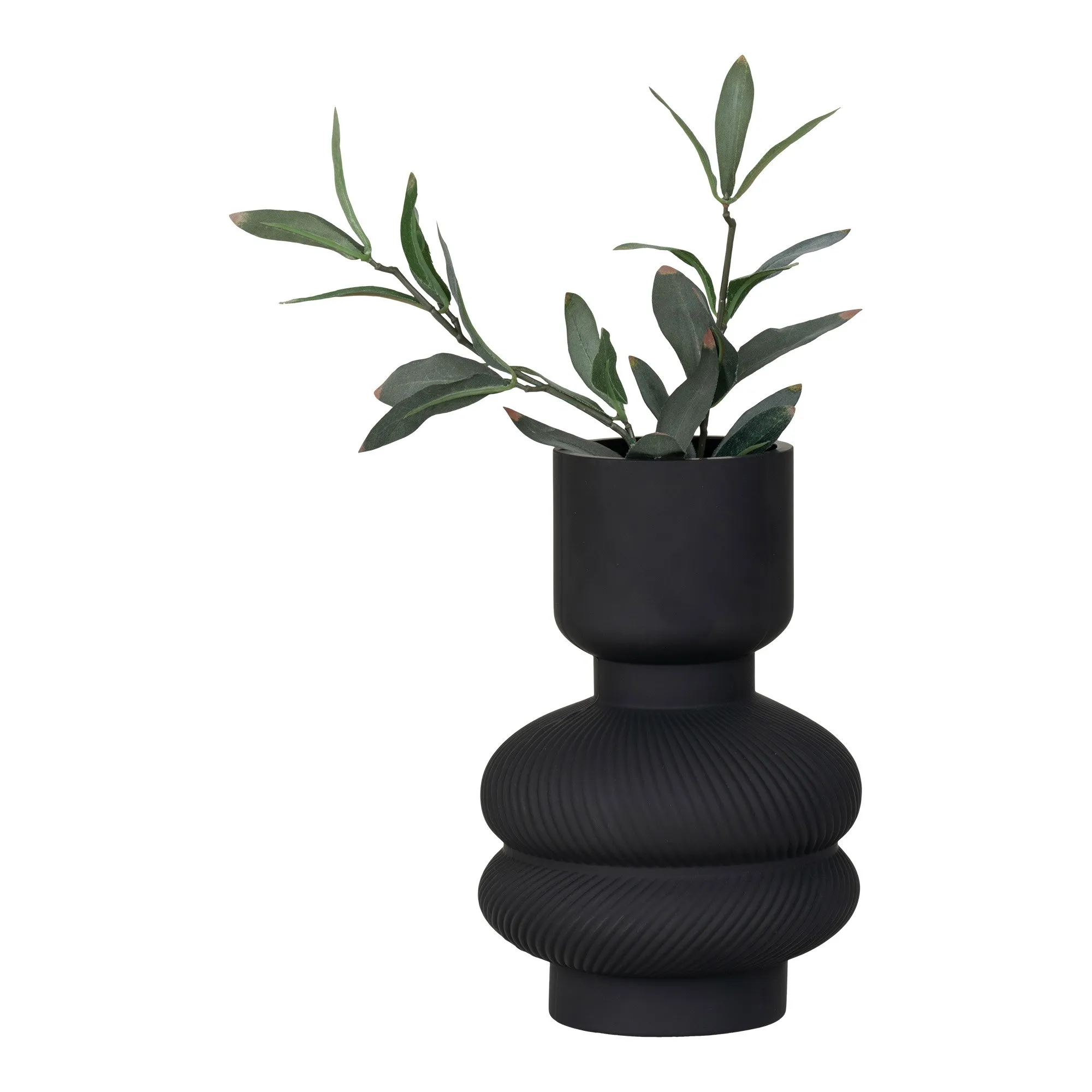 tinkaro Vase Glas Schwarz
