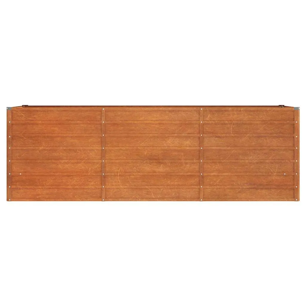 Hochbeet aus Cortenstahl 240 x 80 x 77 cm Rostig