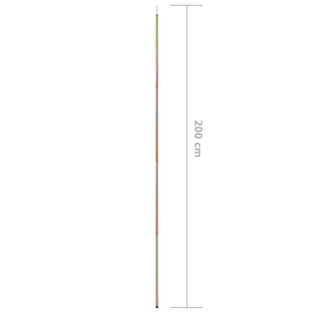 Sonnensegel-Stange aus verzinktem Stahl 200 cm Länge, 22 mm Durchmesser
