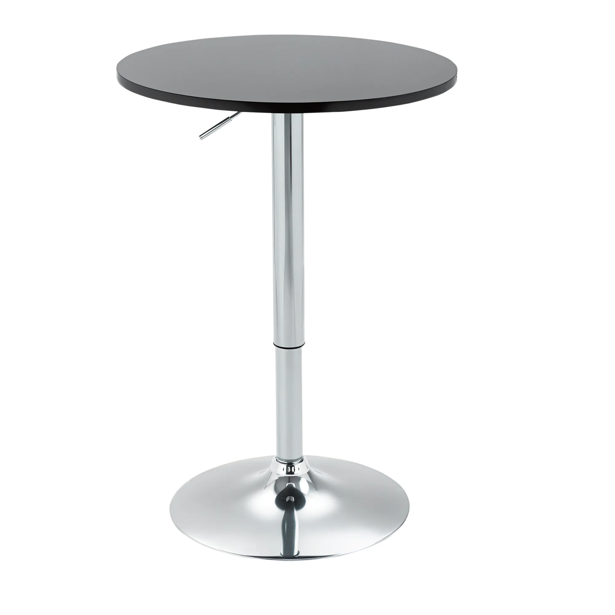 Bartisch modern rund Esstisch 360° Drehtisch höhenverstellbarer Bistrotisch Stehtisch Küchentisch Stahl Schwarz Ø61 x 70-90 cm