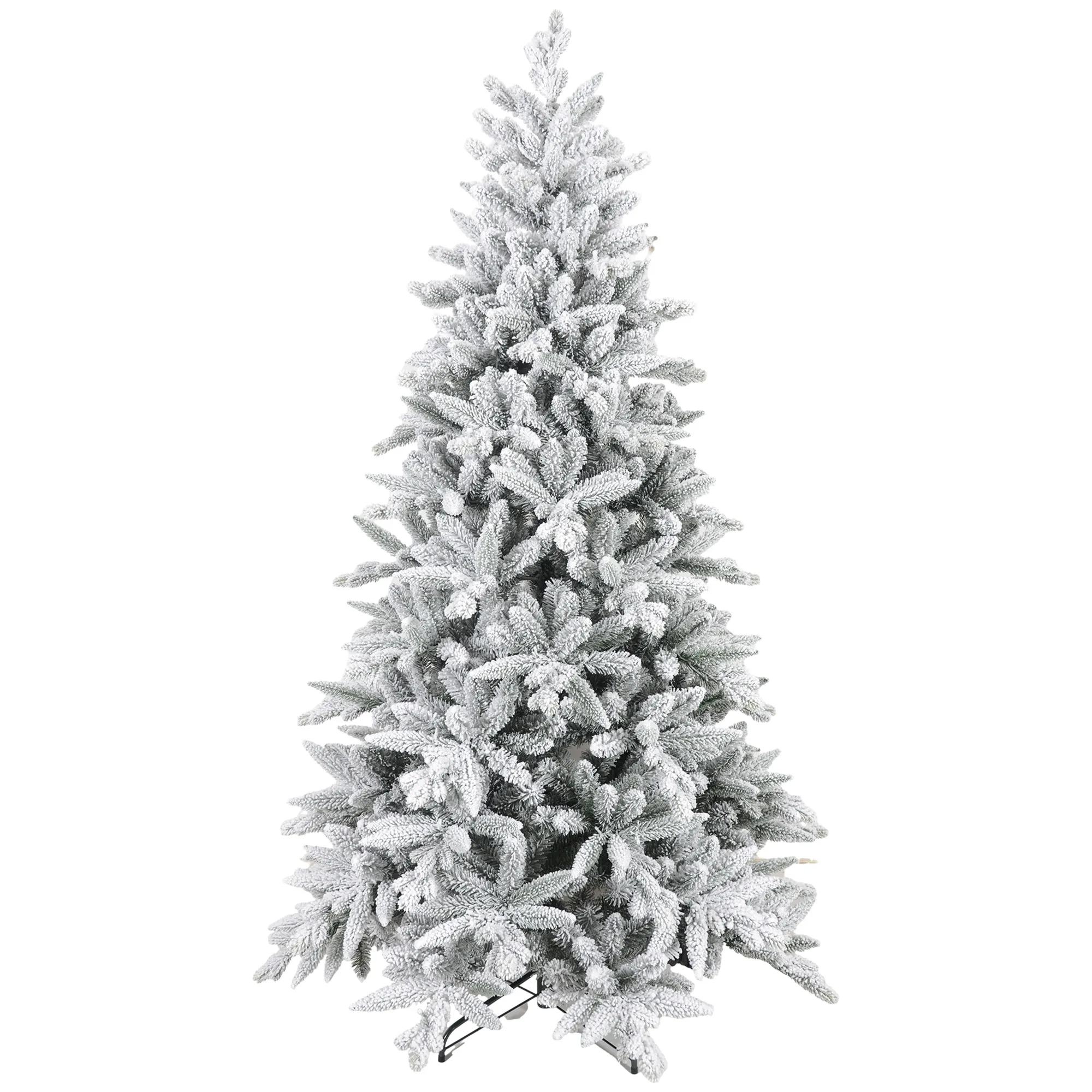 Weihnachtsbaum 180 cm schneebedeckt flammhemmend Grün