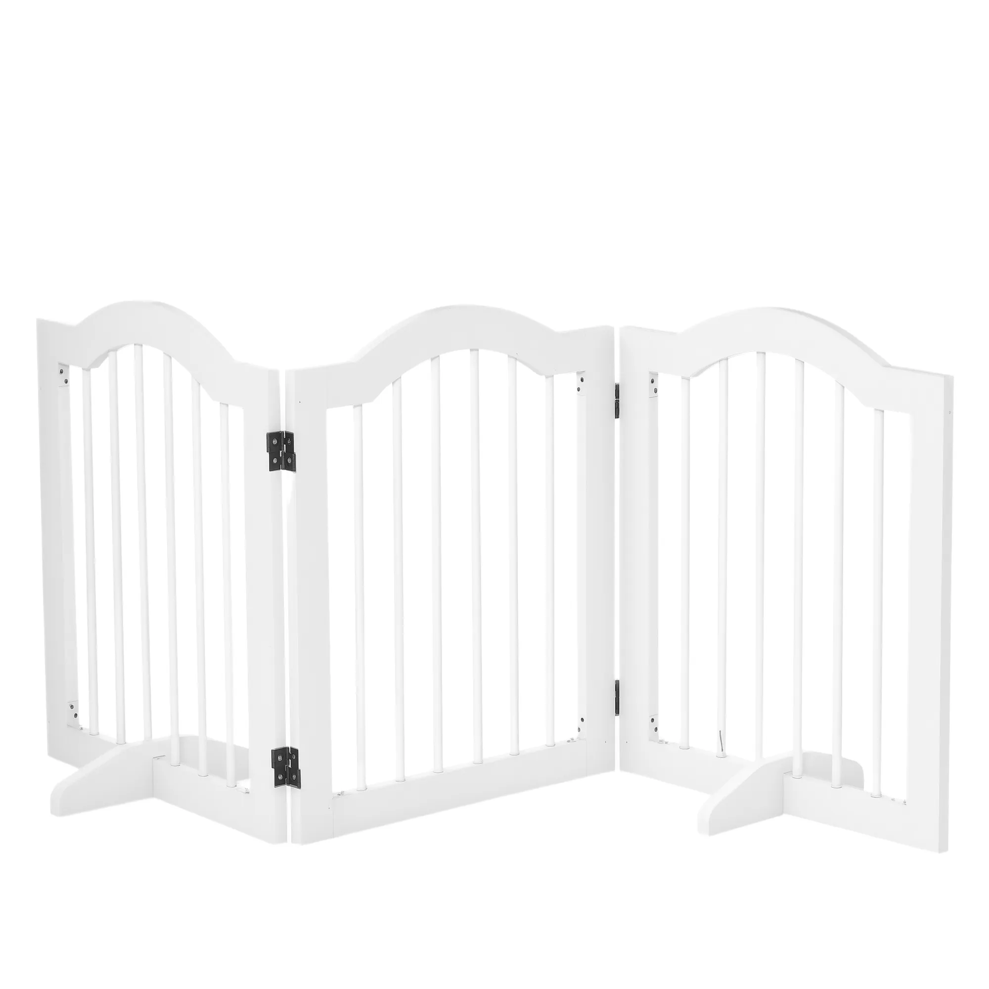 Hunde-Absperrgitter 154,5L x 29,5B x 61H cm in Weiß