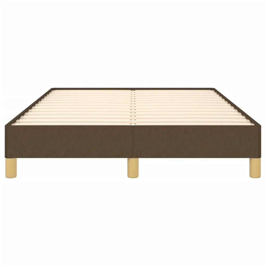 Bettgestell ohne Matratze Dunkelbraun 120x190 cm Stoff