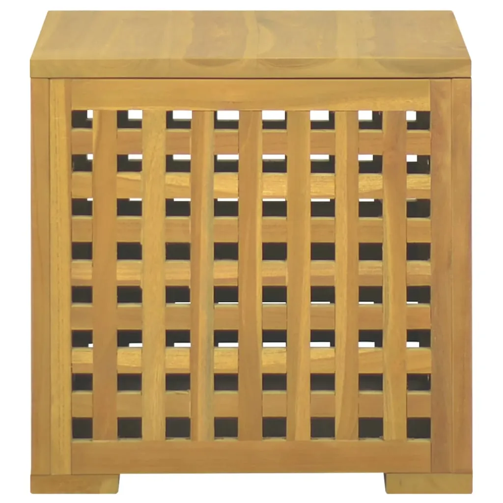 Seilbox 40x40x40 cm Massivholz Teak