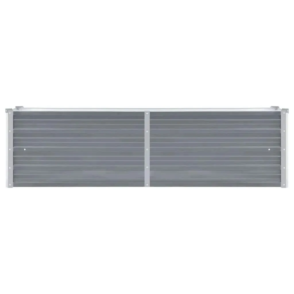 Elegantes Hochbeet aus verzinktem Stahl 160x40x45 cm Grau
