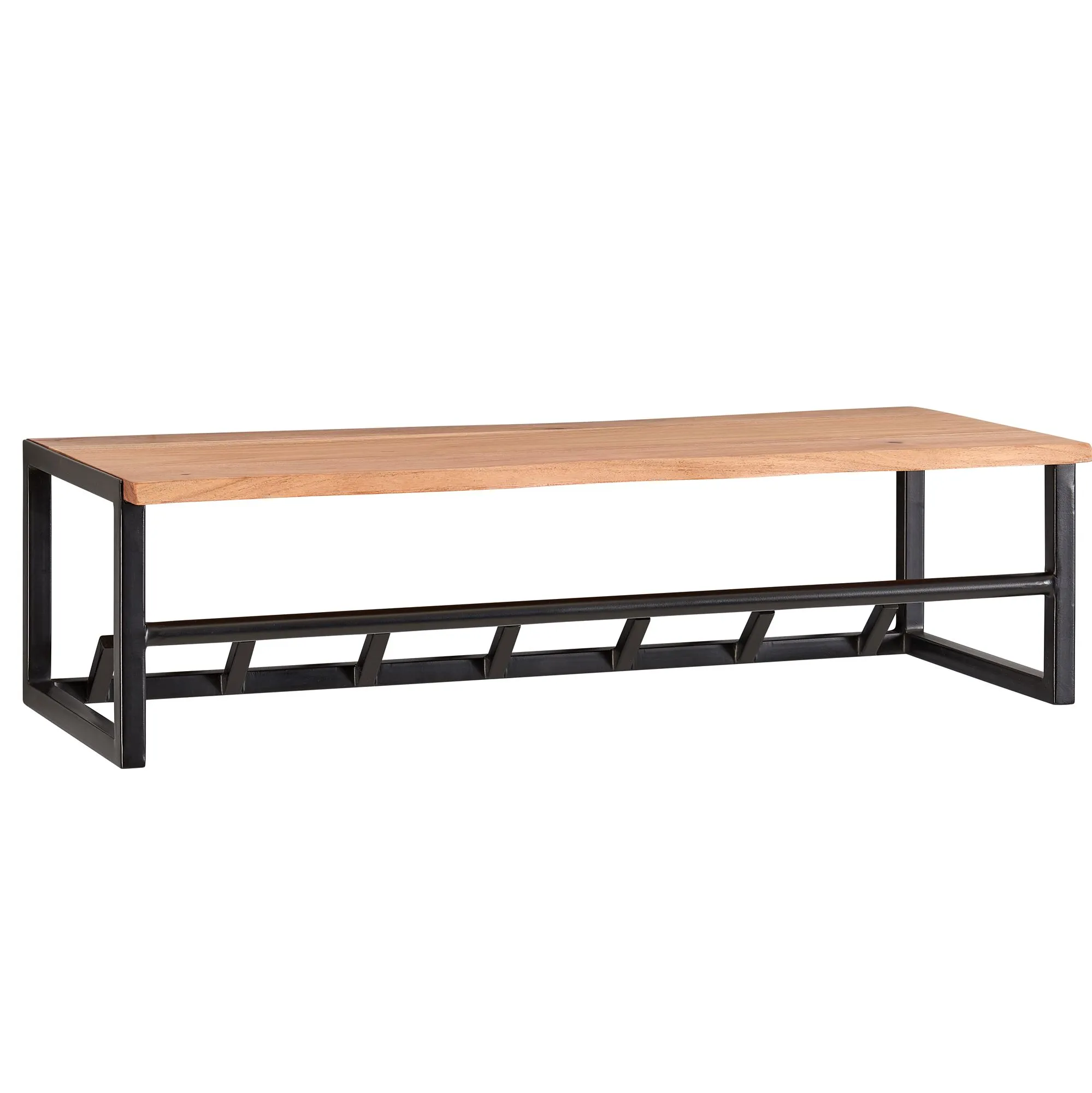 tinkaro Wandgarderobe eckig CRAIG Akazie Massivholz Hängegarderobe Braun