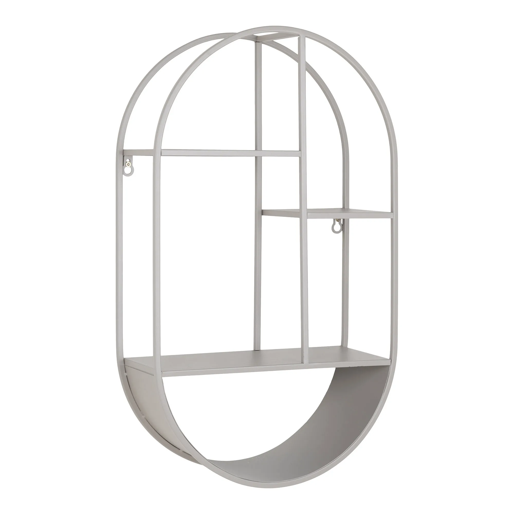 tinkaro Feira Wandregal oval 35x15x60 cm Grau