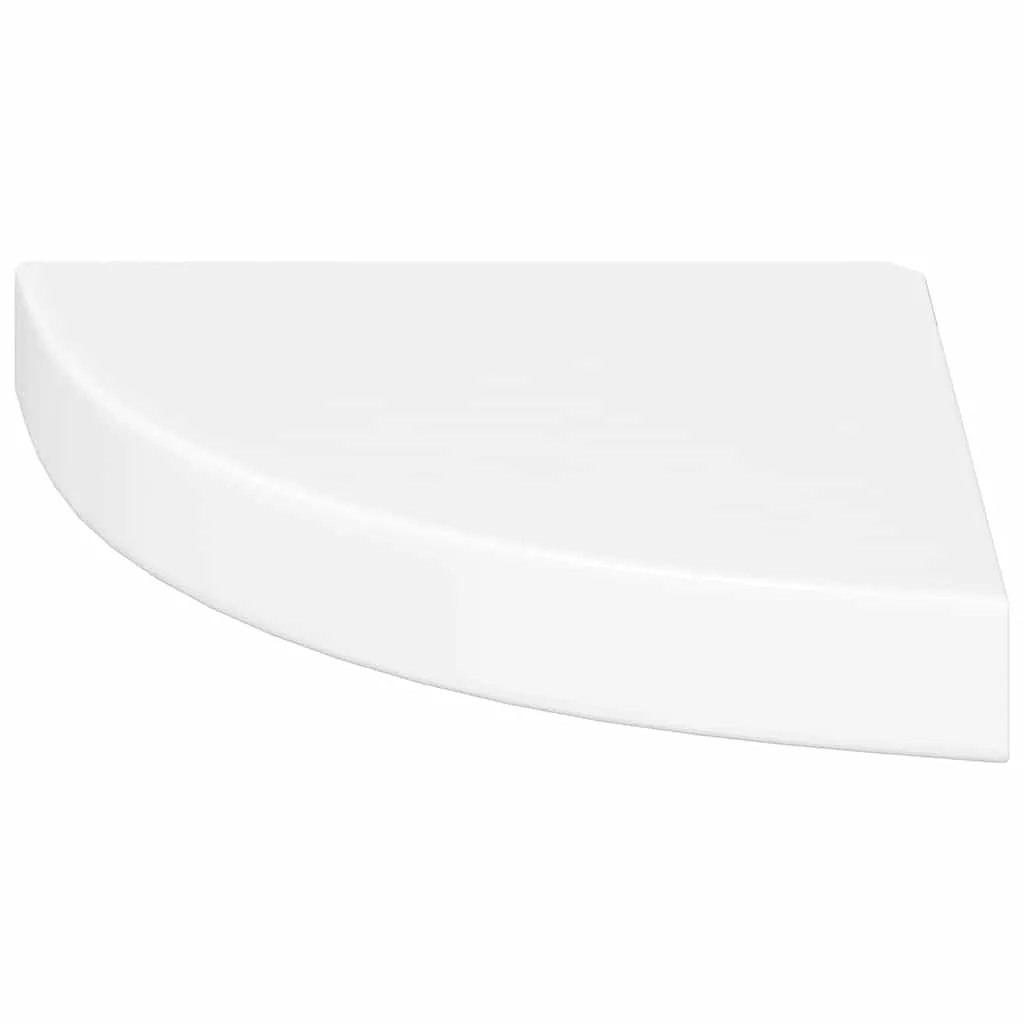 4er Set Eckregale 25x25x3,8 cm Hochglanzweiß Wandregal