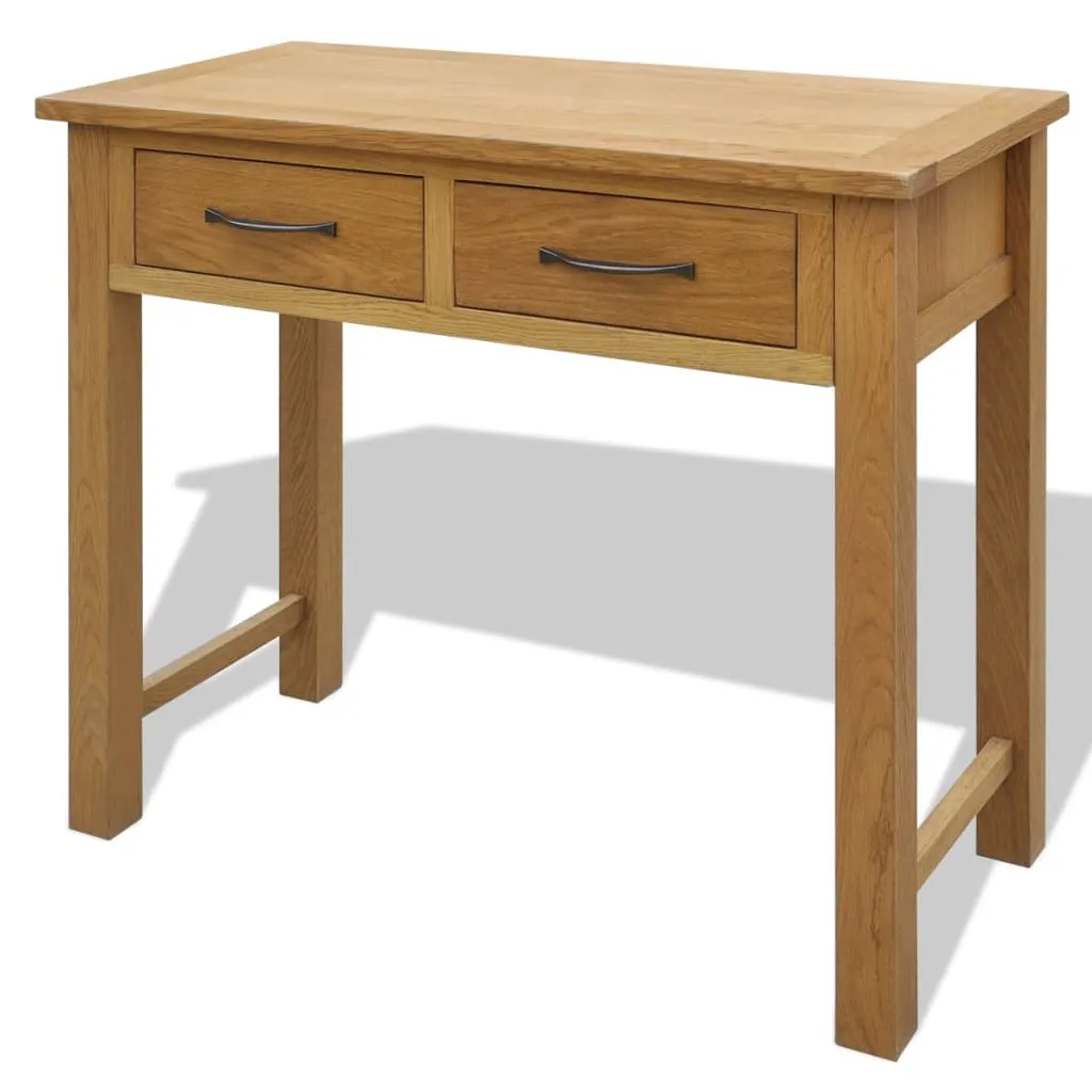 Frisiertisch Set aus Echtholz in natürlicher Eiche 86x40x80 cm