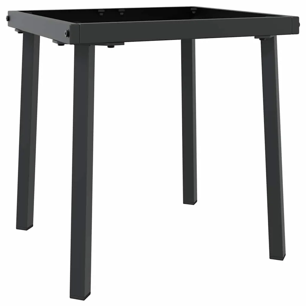Sonnenliege mit Tisch 197x70x82 cm Schwarz Polyrattan