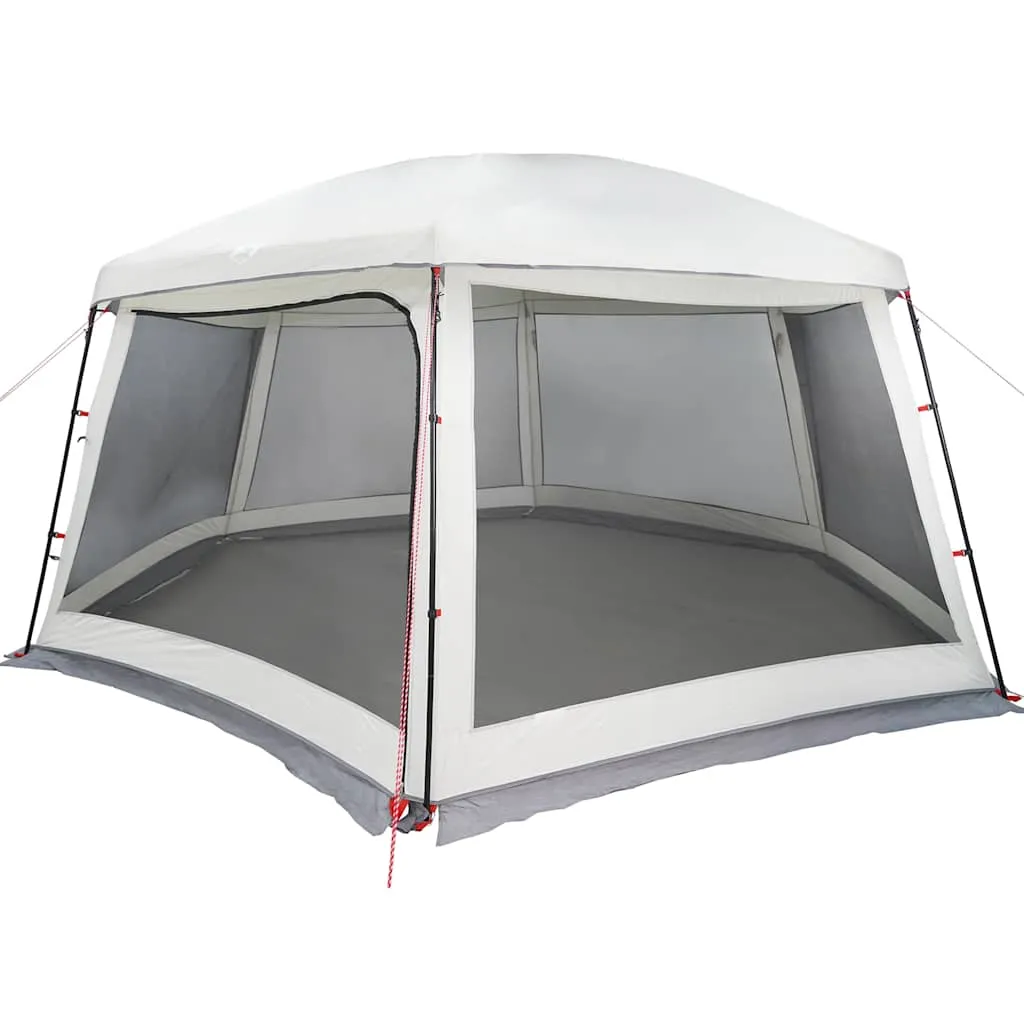 Wasserdichtes Poolzelt 618x532x246 cm Grau mit Abnehmbarem Überzelt