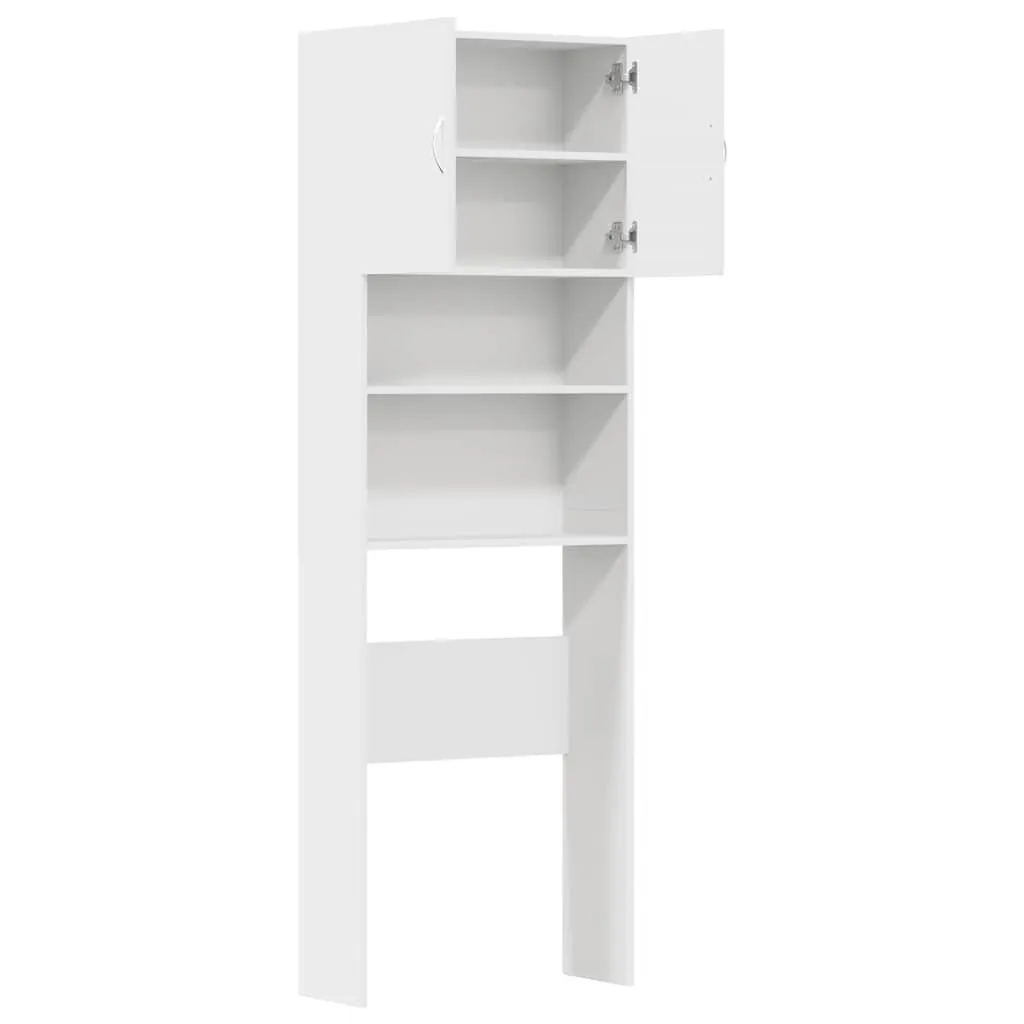 Waschmaschinenschrank Weiß 64x24x190 cm Holzwerkstoff