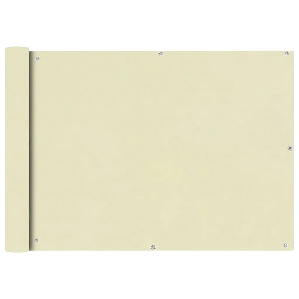 Wasserdichter Balkonsichtschutz 75 x 400 cm Creme