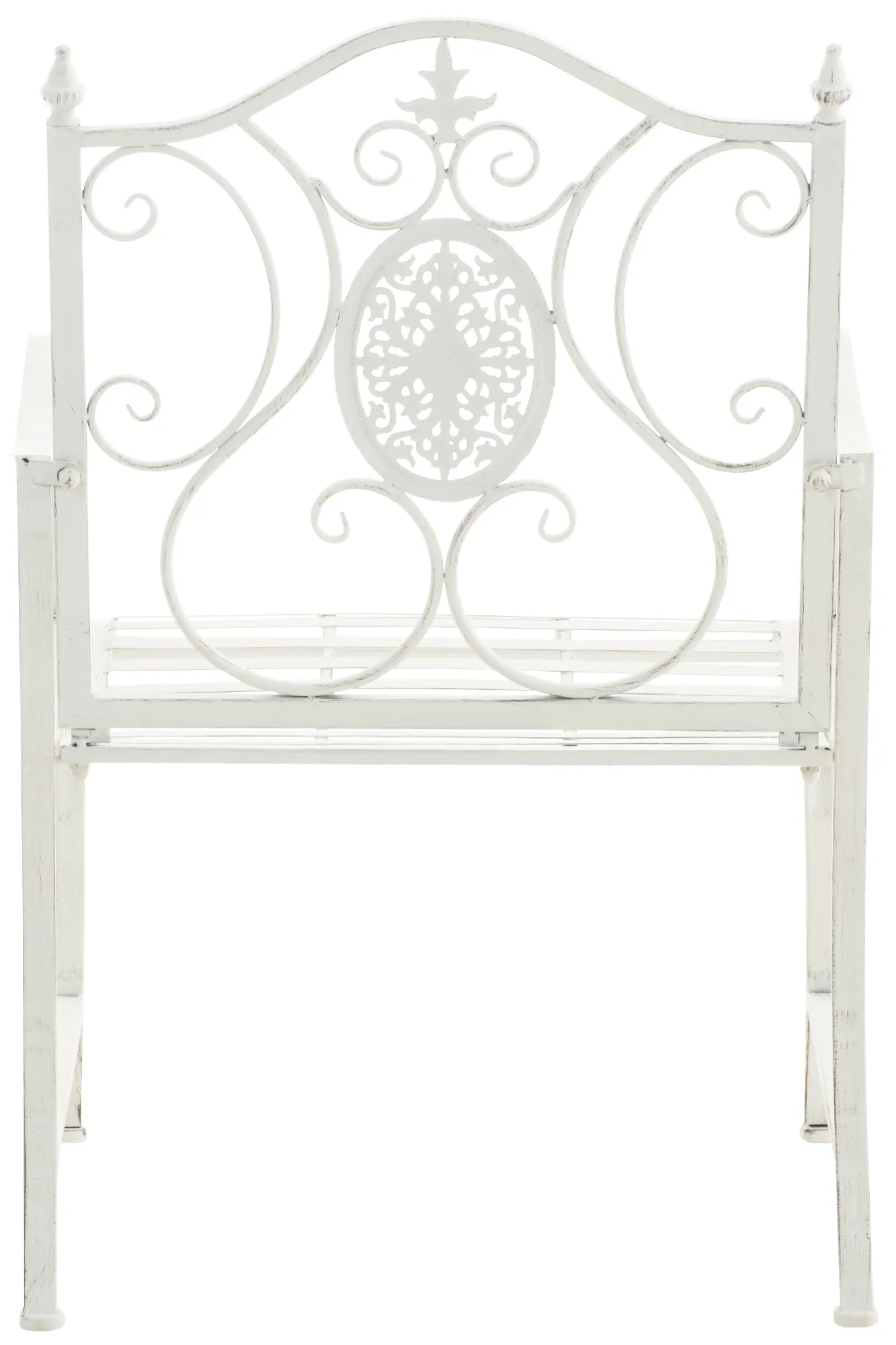 2er Set Gartenstühle Punjab 94x62x53 cm antik weiß