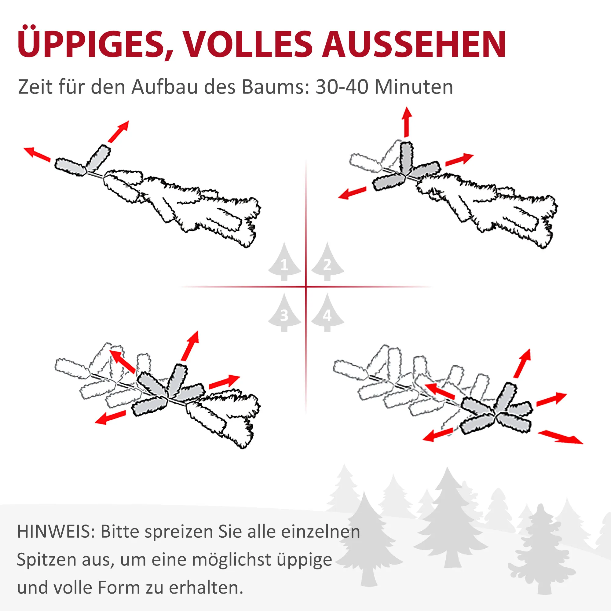 Kunsttanne Weihnachtsbaum realistisch Kunststoff Grün 180 cm