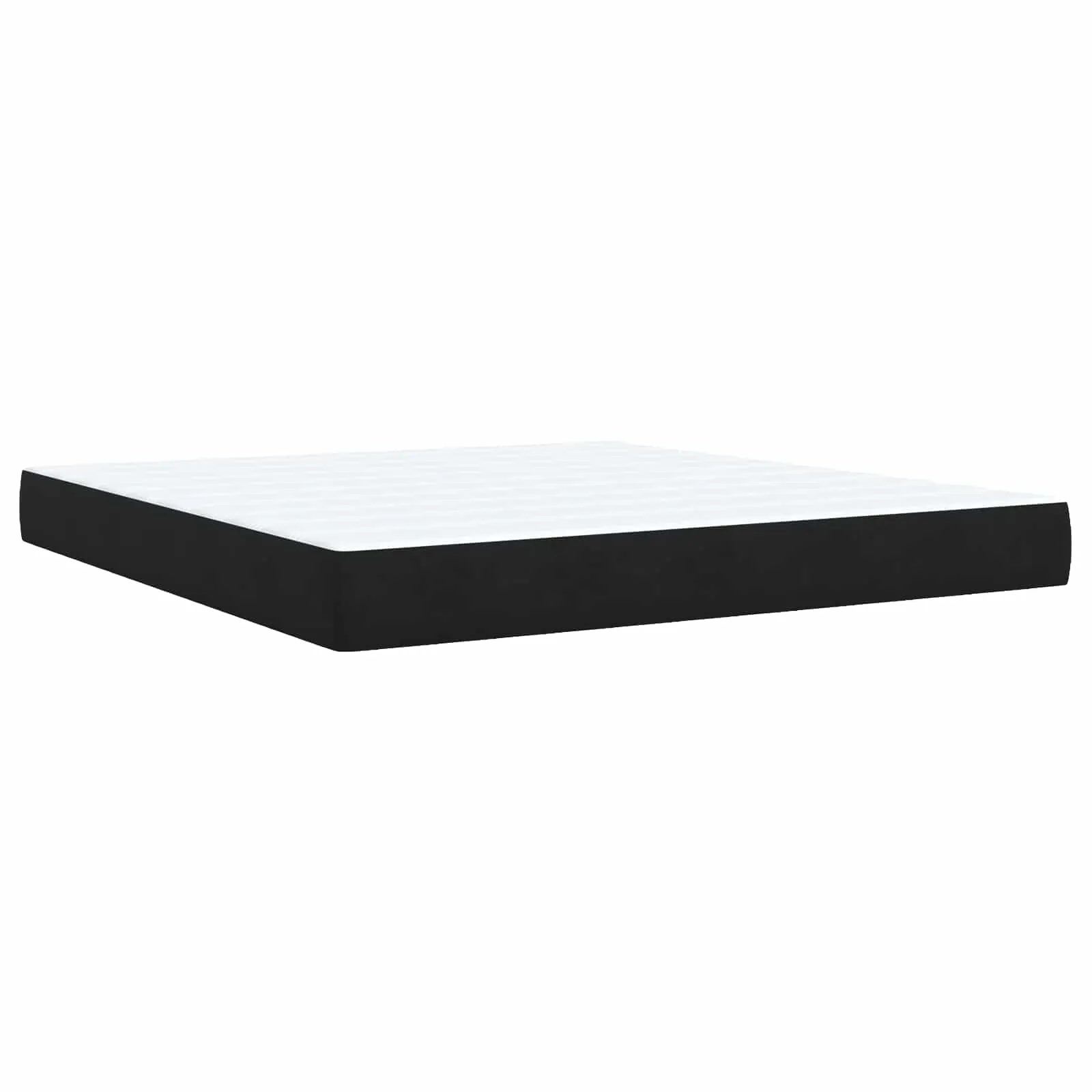Boxspringbett 180x200 cm Samt Schwarz mit verstellbarem Kopfteil