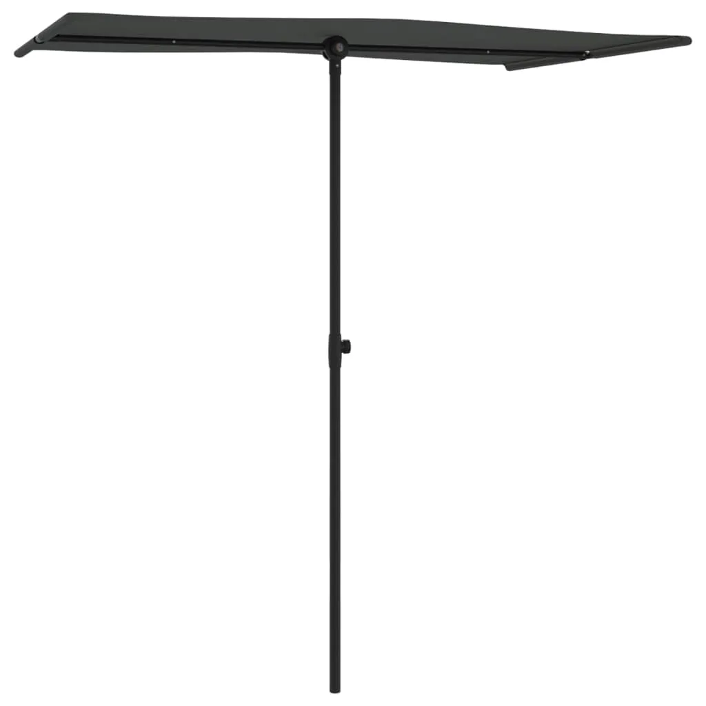 Sonnenschirm Anthrazit 180x110x208 cm mit UV-beständigem Polyester
