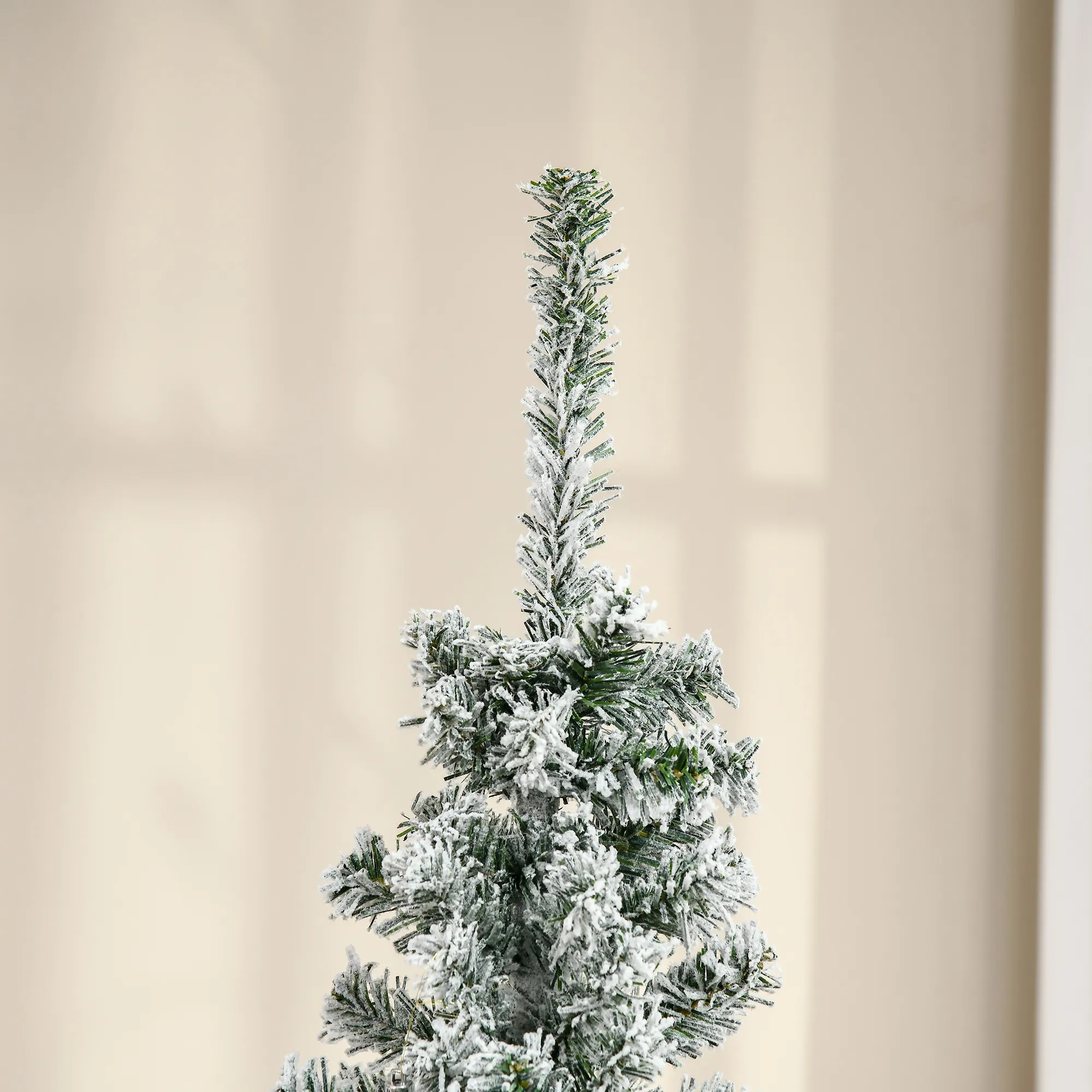 Künstlicher Weihnachtsbaum Bleistift Kiefer mit Schnee 180 cm Grün