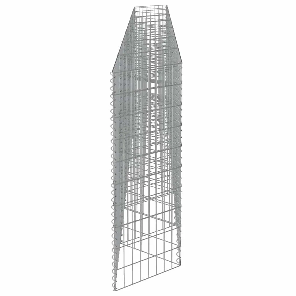 Gabionenwand 450 x 30 x 100 cm in Silber