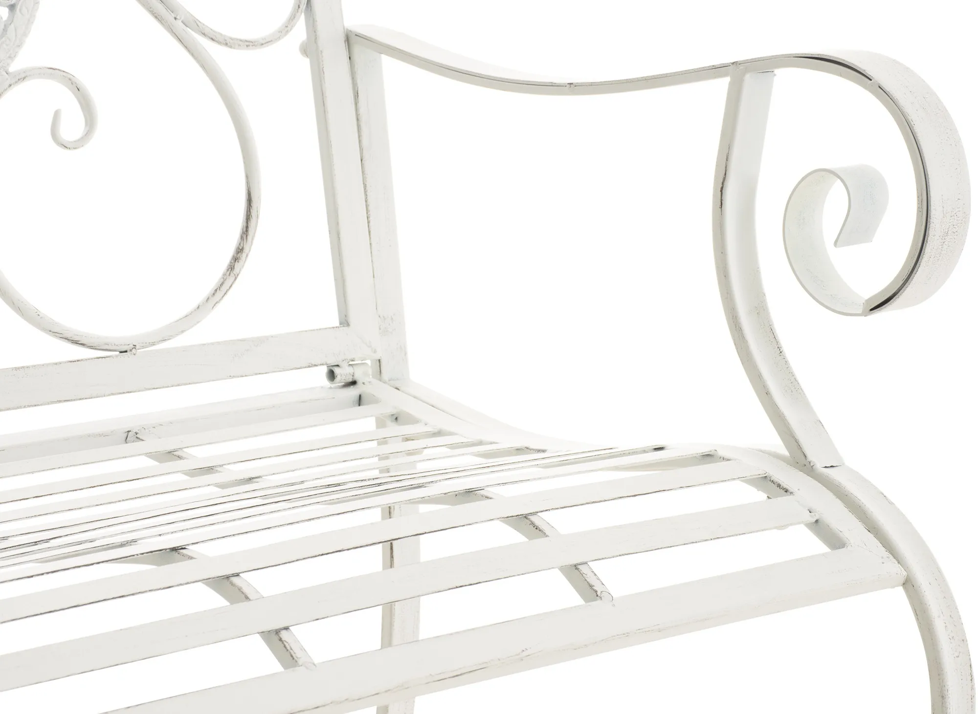2er Set Gartenstühle Punjab 94x62x53 cm antik weiß