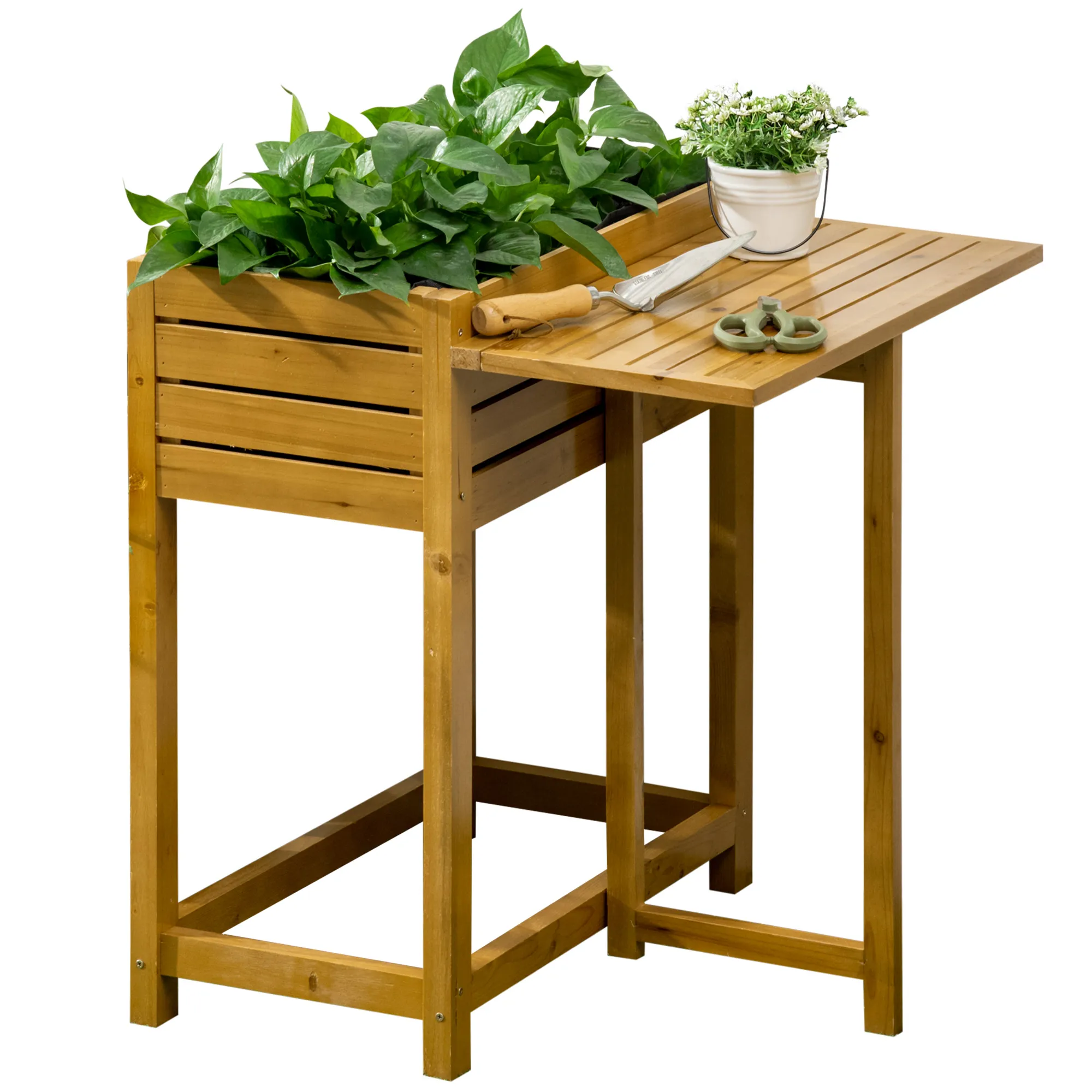 Gemüsebeet aus Massivholz, Braun 64L x 63B x 74,5H cm