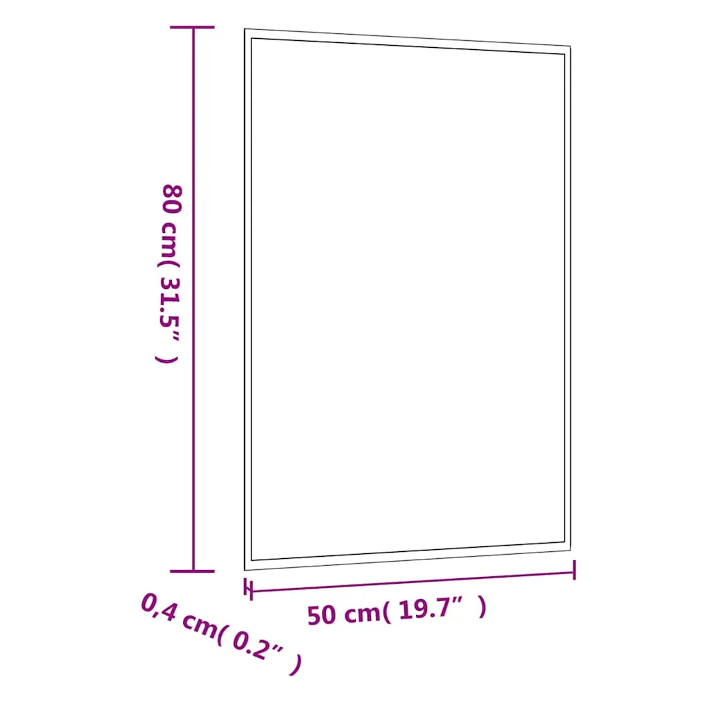 Praktischer Wandspiegel Glas 50 x 80 cm, klar