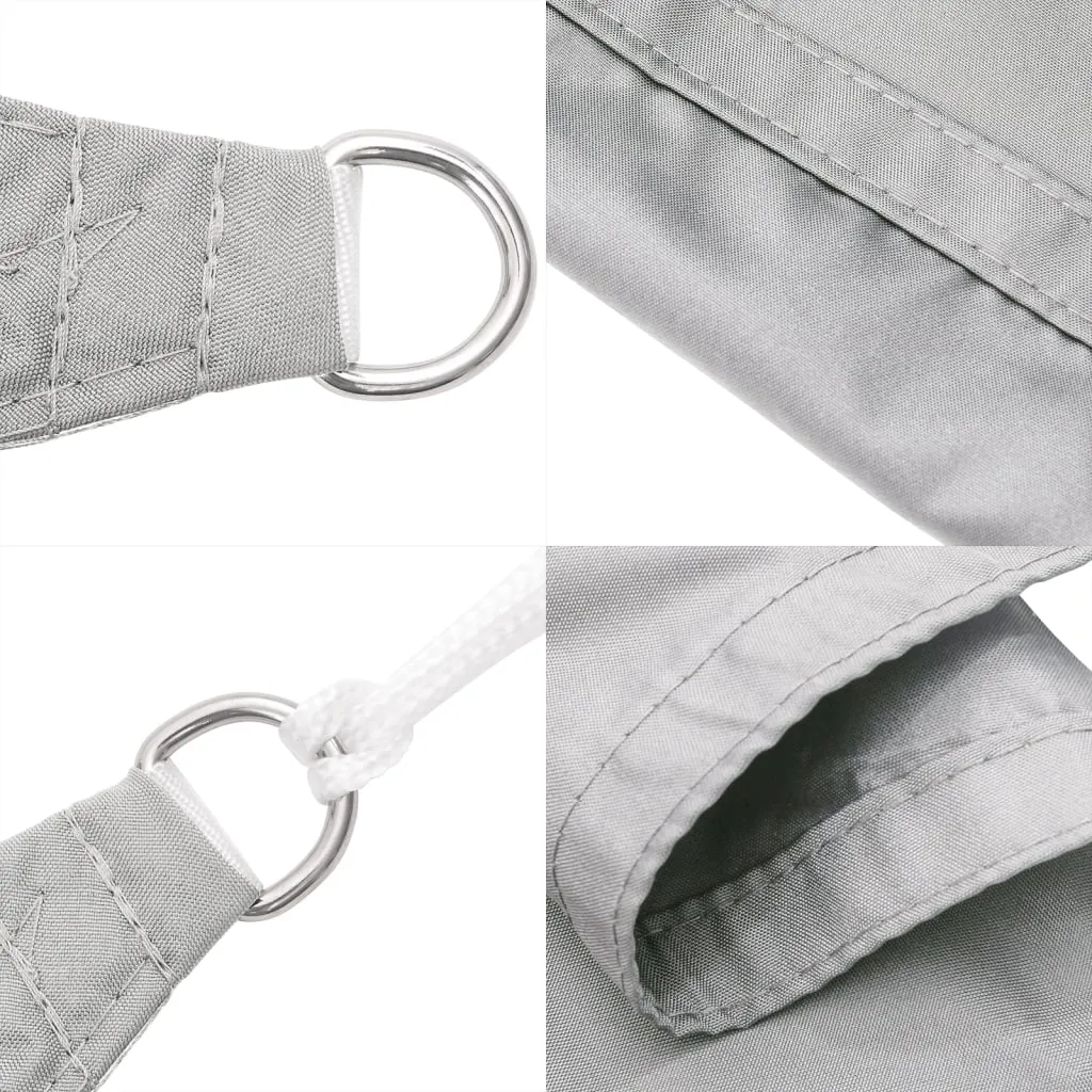 Sonnensegel 7x7 m Hellgrau aus 100 % Polyester-Oxford mit PU-Beschichtung