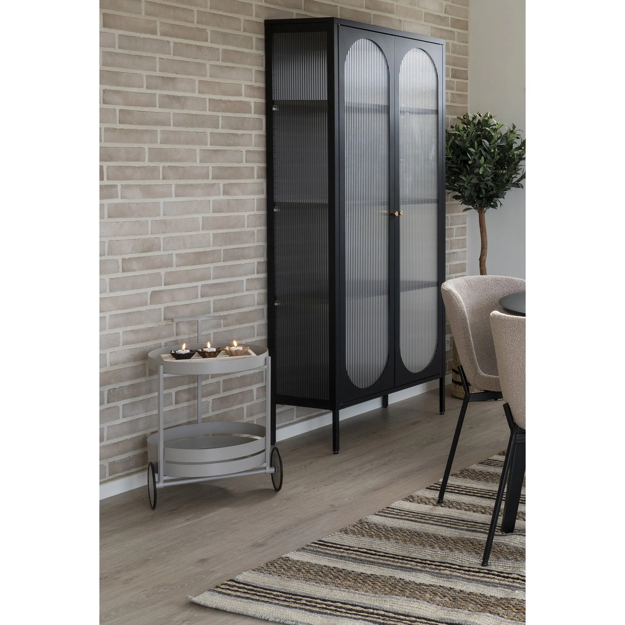 tinkaro Beja Barwagen 2 Ablagen 40x42x61 cm Grau