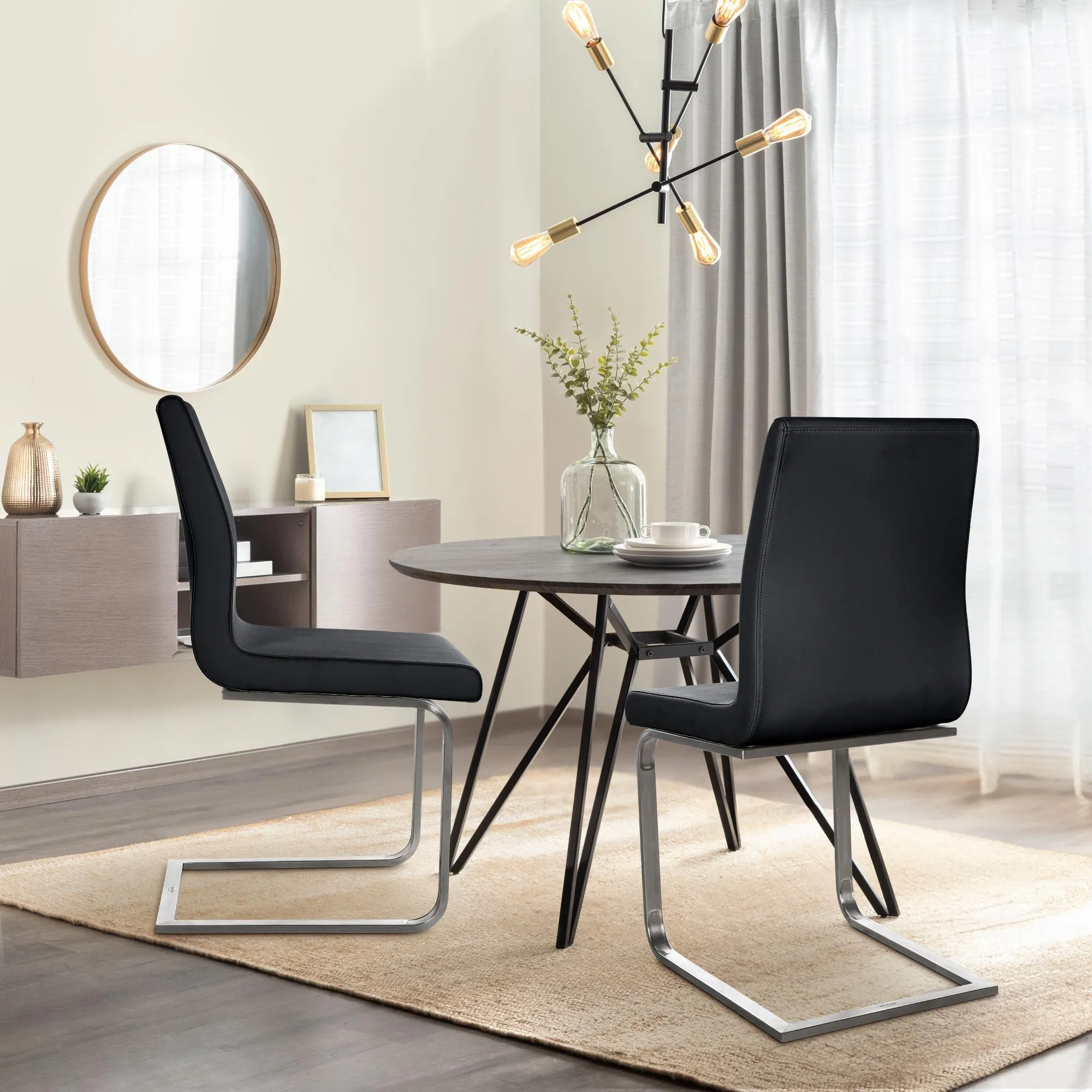 Esszimmerstuhl Belfort 90x40x50 cm schwarz