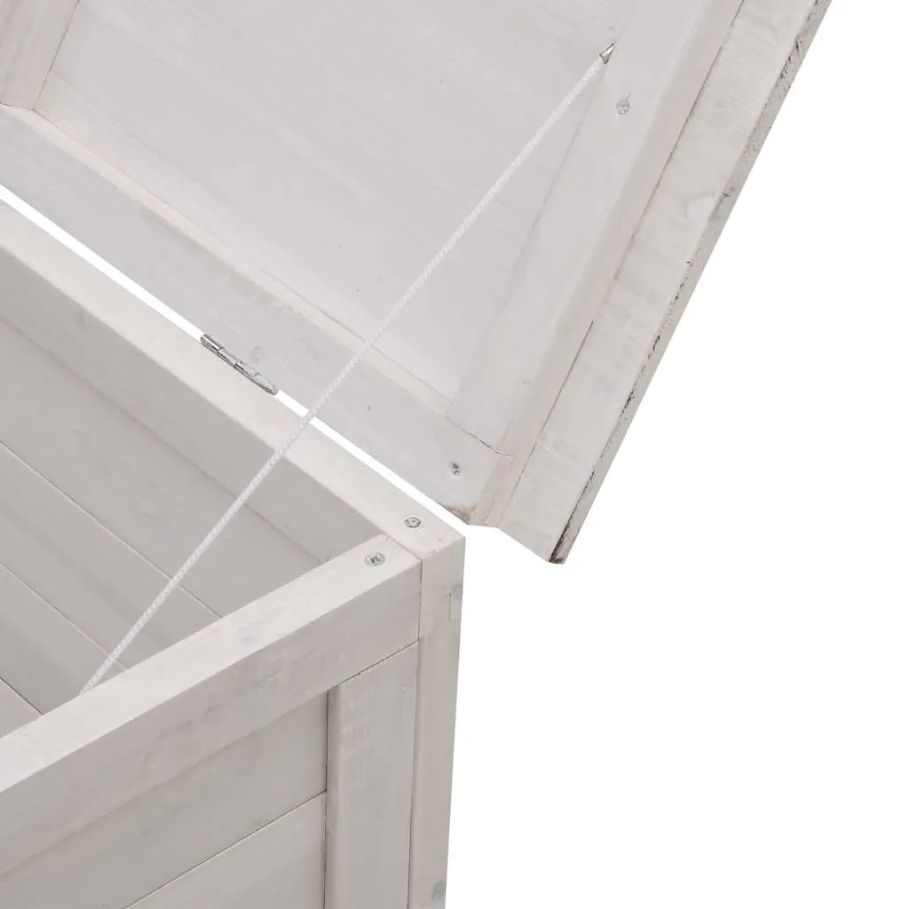 Gartenbox aus massivem Tannenholz 150 x 50 x 56,5 cm, Weiß