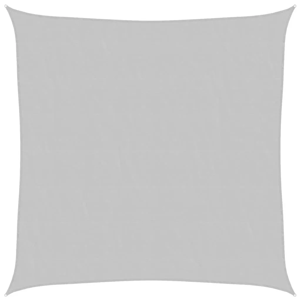 Sonnensegel 3x3 m Hellgrau aus Polyester-Oxford mit PU-Beschichtung