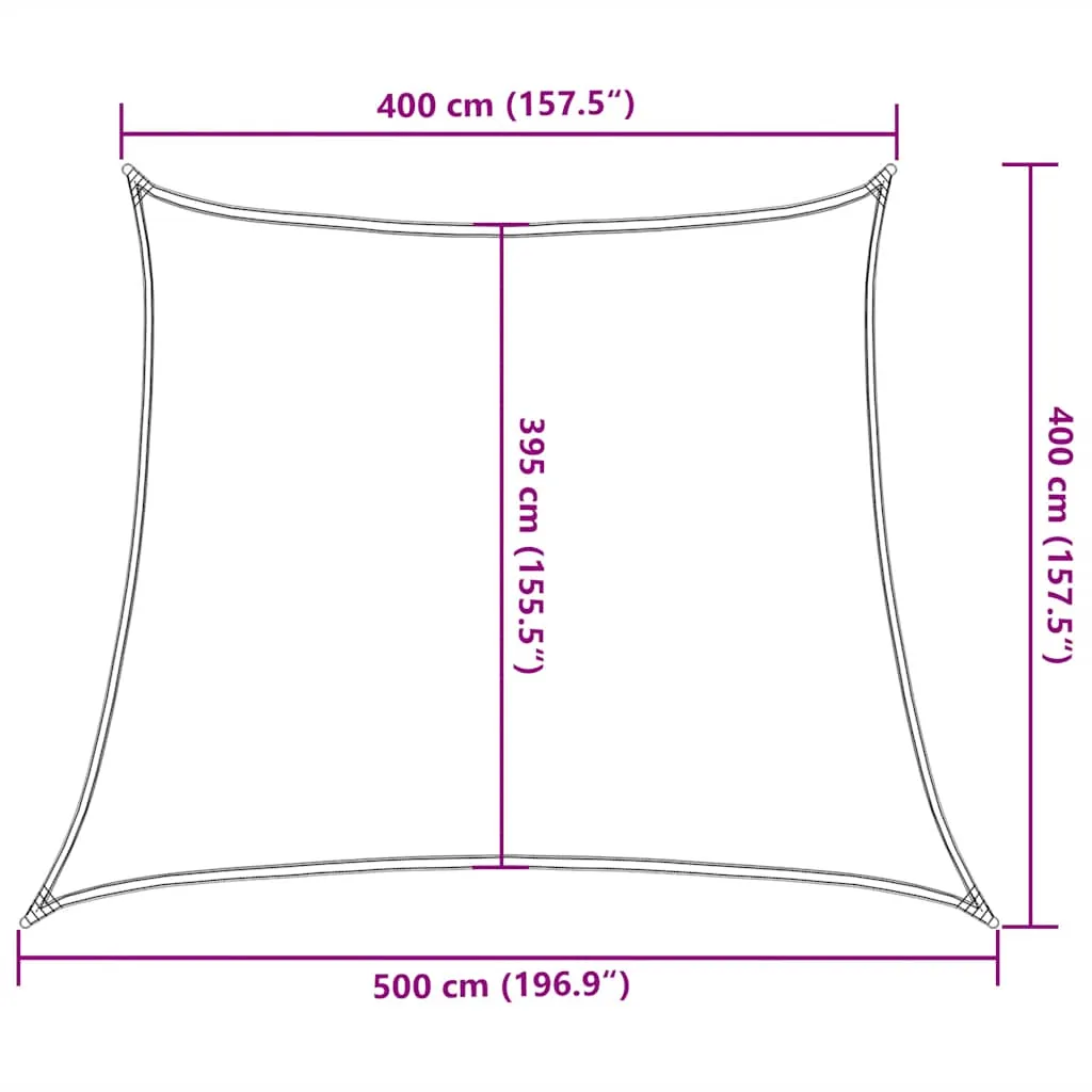 Sonnensegel Trapez 4/5 x 4 m Hellgrün aus HDPE